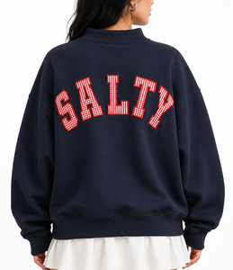 Sudadera de Invierno Oversize para Mujer con Cuello Alto y Logotipo Personalizado, 100% Algodón, con Aplique de Letras - Product Image 4