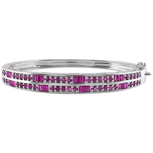 Bracelet en rubis en argent sterling 92,5 KLSB-20294 - Product Image 1
