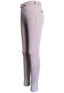Leggings de equitación de punto elásticos de cintura alta para mujer, largos, transpirables, con bloques de color y agarre en la rodilla, para uso ecuestre. - Product Image 3