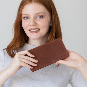 Portefeuille en cuir ultime, pochette longue portable, pochette à monnaie élégante, porte-cartes empilable - Product Image 5