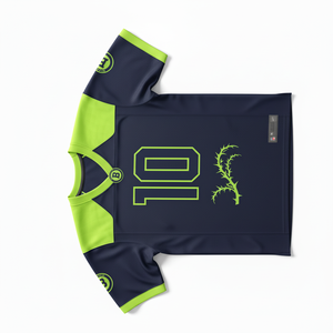 Maillot de football américain personnalisé avec impression par sublimation, respirant, à manches courtes, pour l'été et l'hiver, protection UV, vêtements de sport - Product Image 3