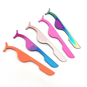 Pince à épiler professionnelle en acier inoxydable pour sourcils, recourbe-cils de précision, applicateur pour extensions de cils, emballée en gros - Product Image 2