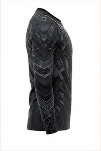 Black <b>Long</b> <b>Sleeve</b> Compression Shirt <b>Men</b> Full <b>Sleeve</b> Sublimation Printed Quick Dry Polyester All Seasons Motorcycle Racing Wear - Product Image 6