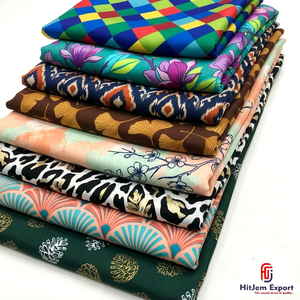 Tela de poliéster impresa digital personalizada, suave y ligera para prendas de vestir, vestidos, textiles para el hogar, proveedor mayorista - Product Image 1