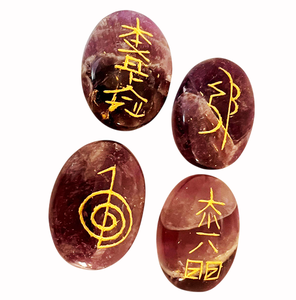 Gemstone Scolosite Engraved Reiki Worry Stone Oval <b>Set</b> Waterproof Feng Shui for Healing Wholesale Buy Online Amayra <b>Crystals</b> - Product Image 3
