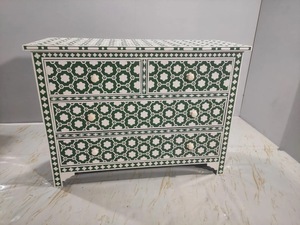 ILAHI's Bone Inlay <b>Drawer</b> Modern Design Agate Detailing <b>Storage</b> Portable Home Furniture - Product Image 2