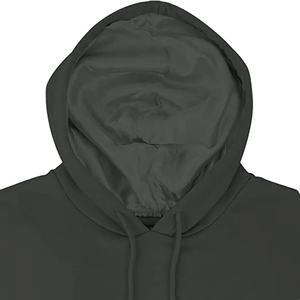 High Quality <b>Men's</b> Satin Lined <b>Hoodie</b> Wholesale Custom Logo French Terry Cotton Blend Sweatshirt Winter Fleece Woven Loose Satin - Product Image 4