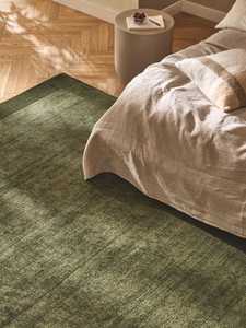Modern <b>Abstract</b> Wool and Viscose High Pile Hand Tufted Carpet Texture Neutral Tone Living Room Rug - Product Image 4