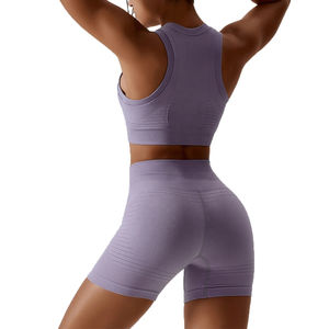 Ensemble de yoga personnalisé de qualité supérieure pour adultes, respirant, en spandex et polyester, pour femmes, vêtements de sport, ensemble de yoga écologique - Product Image 5