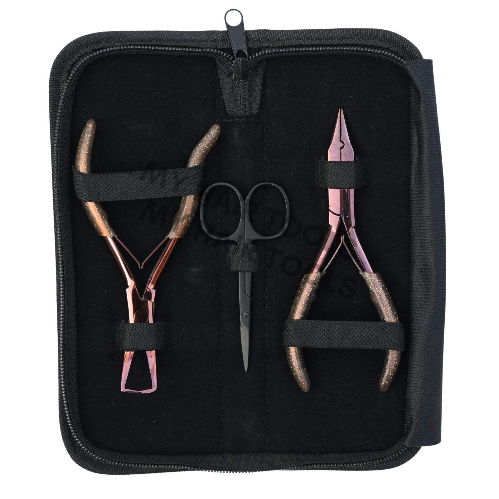 Rose Gold Hair extension tools kit