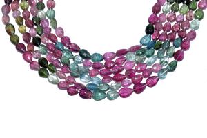 เส้นลูกแพร์ทัวร์มาลีนหลายเหลี่ยมธรรมชาติ100% สำหรับทำเครื่องประดับขนาด5x7มม. 15นิ้ว - Product Image 4