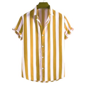 เสื้อเชิ้ตผู้ชายแฟชั่นฤดูร้อนลายต้นมะพร้าว ผ้าลินินหลวมสบาย ไม่ยับง่าย เหมาะสำหรับใส่ไปชายหาด - Product Image 4