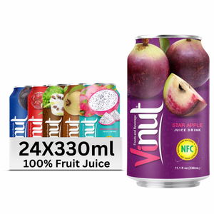 เครื่องดื่มน้ำแอปเปิ้ลปราศจากน้ำตาล330มล. เครื่องดื่มผักและผลไม้พร้อมตัวอย่างฟรีจากโรงงานเวียดนาม - Product Image 2