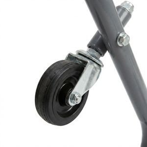 Order Picking Warehouse <b>Ladder</b> Steel Rolling <b>Ladder</b> 204kg Platform <b>Ladder</b> with Casters - Product Image 4