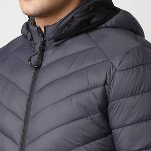 Veste d'hiver matelassée légère pour homme, personnalisable en gros, de qualité supérieure, coupe-vent et imperméable, fermeture éclair, OEM - Product Image 5