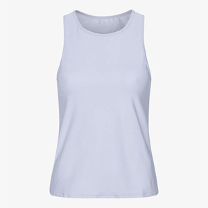 Camisetas sin mangas para mujer 2026, con encaje, logotipo personalizado, alta calidad, tela Oxford de spandex/poliéster, longitud regular, tejido acanalado ajustado y suave - Product Image 5