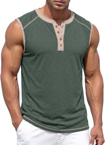 Mens Summer Tank <b>Top</b> Casual Cotton Sleeveless Shirt Soft Athletic Gym Vest Breathable Eco-Friendly Quick Dry Fitness Apparel OEM - Product Image 2