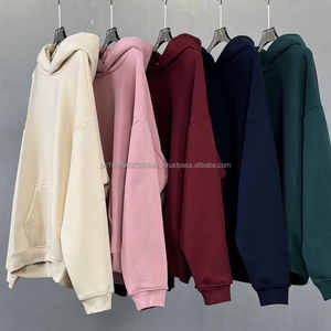 เสื้อฮู้ดฝรั่งเศสโอเวอร์ไซส์สำหรับผู้ชายและผู้หญิงเสื้อฮู้ดแบบครอปพิมพ์ลายปักลายเทอร์รี่ - Product Image 2