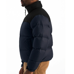 Chaqueta Acolchada para Hombre con Bloques de Color, Cuello Alto, Cierre de Cremallera, Relleno de Poliéster, Uso Casual de Invierno, Largo Regular, Parte Delantera Tejida - Product Image 3