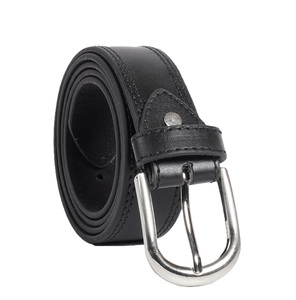 Ceintures de luxe en cuir véritable sur mesure pour hommes, ceintures habillées formelles de haute qualité avec boucle à ardillon en alliage, vente en gros OEM - Product Image 3