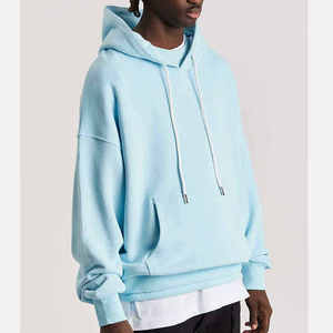 Sweat à capuche personnalisé en gros, vierge, épais, 100 % coton molletonné, respirant, décontracté pour homme - Product Image 3