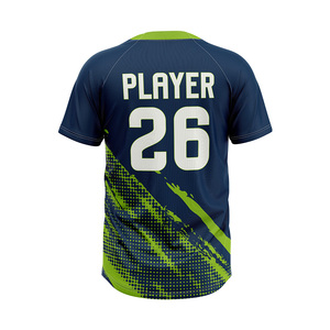 Camisetas de Béisbol Personalizadas Sublimadas con 2 Botones para Equipos Profesionales, Nombre del Equipo y Logotipo Personalizados, Camisetas de Béisbol para Hombre 100% Poliéster Transpirable - Product Image 6