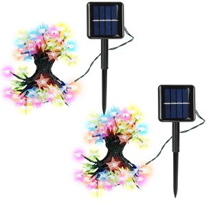 2Pcs 39.3FT 100LED Solar Powered <b>String</b> <b>Lights</b> IP65 Waterproof Fairy Star Beads for Garden Party Christmas Tree Decorative for - Product Image 3