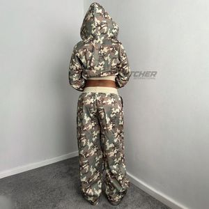 Ensemble de survêtement athleisure pour femme en coton éponge, survêtement personnalisé avec logo, prix usine. - Product Image 2