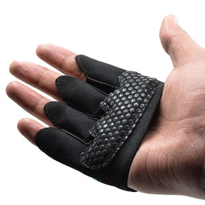 New Half-<b>finger</b> Unisex Gym Gloves With Adjustable Velcro Wrist <b>Strap</b> Polyester Uv Protection Sports Exercise Training Use - Product Image 5