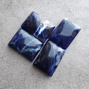 Sodalite AAA+ Cabochon Rectangulaire à Dos Plat Calibré, Pierre Précieuse Non Montée pour Bijoux - Product Image 3