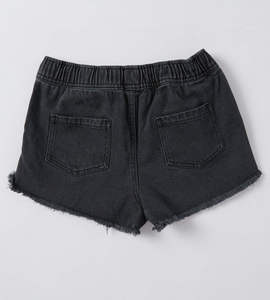 Shorts de mezclilla negros elásticos casuales para mujer, shorts de mezclilla rasgados de cintura alta con dobladillo deshilachado, pantalones cortos que combinan con todo, ropa de verano - Product Image 5