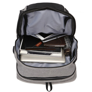 Mochila de nailon de estilo moderno, 30-40L, colores negro y gris, bolsa para portátil para uso diario, viajes, estudiantes, bolsos de hombro unisex - Product Image 3