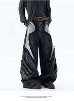 Pantalon cargo en jean multi-poches pour homme, style gothique vintage, coupe ample, respirant, pour l'hiver et le printemps, tissé, robuste, vêtement de travail, vente en gros