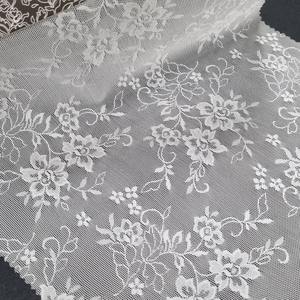 Tela de Encaje Elástica Ligera con Bordado Floral, Color Personalizado, 14 cm, Nailon, Spandex, Encaje Elástico de Punto para Lencería y Vestidos - Product Image 2