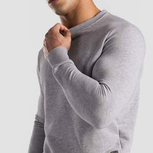 Camisetas de lujo de manga larga 100% algodón personalizadas, colores sólidos, camiseta de algodón de alta calidad, fabricante OEM ODM - Product Image 5