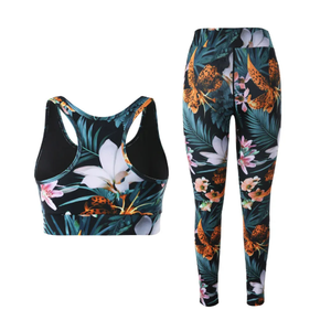 Unique Design Custom Two Tone Yoga Set for Women Solid <b>Pattern</b> Sports Fashion with Elastic Waist Fitness Yoga <b>Leggings</b> for Women - Product Image 3