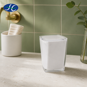 Acrylic <b>toothbrush</b> <b>holder</b> cup new twist over molding contton box white - Product Image 1