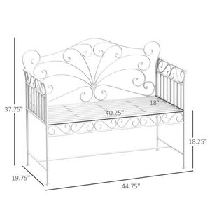 Panca da Giardino per Esterni, Elegante Arredo da Patio per Sedute Confortevoli - Product Image 3