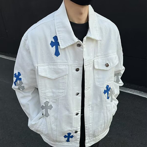 Chaqueta Casual de Invierno para Hombre, Estilo Hip-Hop, con Apliques Retro Americanos, Ecológica, Transpirable, con Logotipo Frontal, Resistente al Viento, Venta al Por Mayor - Product Image 5