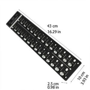 Solid Black Screw and Nut Thread Detector Gauge with Inch-Centimeter Scales Bolt Nut Identifier for Measuring Bolts and Nuts - Product Image 2