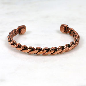 Brazalete de Terapia Magnética de Cobre Trenzado Hecho a Mano para Hombres y Mujeres - Brazalete Curativo Ajustable - Product Image 5