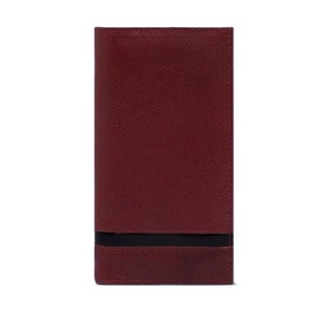 Portefeuille long en cuir texturé marron de qualité supérieure pour homme, finition Saffiano élégante, porte-monnaie à main, plusieurs emplacements pour cartes, pliable, géométrique - Product Image 3