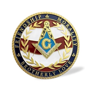 Nouvelle Conception 2026 Pièce de Collection de Défi Double Face Plaqué Or Maçonnerie Maître Maçon Loge Bleue Traditionnelle - Product Image 3