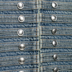 2026 New Arrivals Stylish <b>Lightweight</b> Button Embellished <b>Denim</b> Bomber <b>Jacket</b> Vintage-Inspired Casual Winter Women's Outerwear - Product Image 5