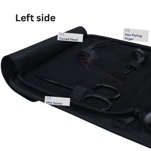 Kit Completo de Herramientas para Extensiones de Cabello con Micro Anillos Negros, con Pinzas de Acero Inoxidable de 5 Pulgadas para Crimpar y Remover Anillos, para Uso de Estilistas - Product Image 4