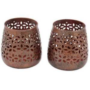 Sheet Iron Metal <b>Tealight</b> <b>Candle</b> <b>Holder</b> Set of 2 Custom design Heat Resistance Metal Votive <b>Candle</b> <b>Holder</b> Set For Festival Decor - Product Image 3