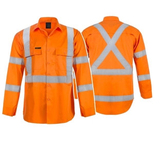 Vêtements de travail en coton à manches longues haute visibilité, chemise de travail de haute qualité, logo personnalisé - Product Image 1