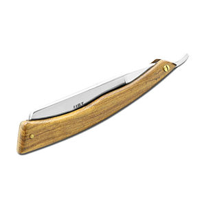 Rasoir droit traditionnel UBI UBI-1215-1 avec manche en bois, lame en acier à haute teneur en carbone, non jetable, pour barbier et usage domestique - Product Image 1