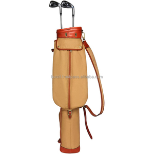 Logo Impermeable Vintage Alta calidad Sunday Golf Club Cuero Lona Golf Carry Gun Bags - Product Image 6