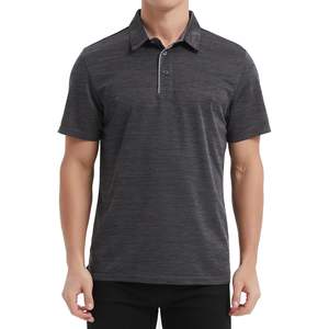 2025 hombres de manga corta para Polos de secado rápido que absorbe la humedad rendimiento Casual trabajo Golf camisas Regular-Fit antiarrugas - Product Image 1